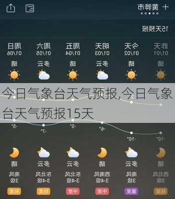 今日气象台天气预报,今日气象台天气预报15天