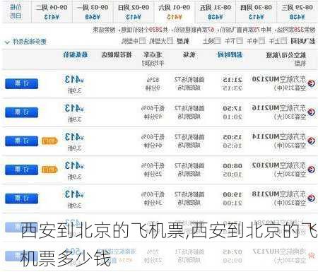 西安到北京的飞机票,西安到北京的飞机票多少钱