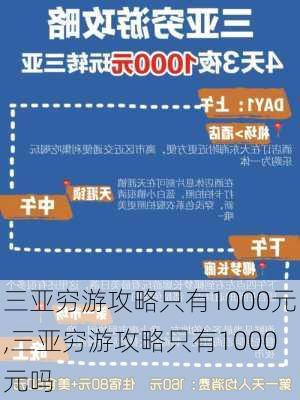 三亚穷游攻略只有1000元,三亚穷游攻略只有1000元吗