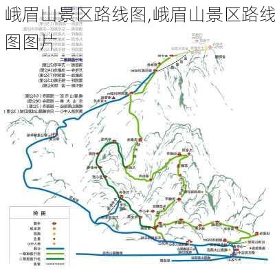 峨眉山景区路线图,峨眉山景区路线图图片