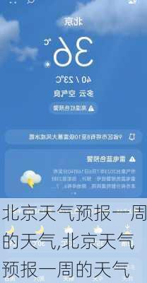 北京天气预报一周的天气,北京天气预报一周的天气