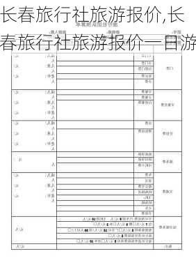 长春旅行社旅游报价,长春旅行社旅游报价一日游