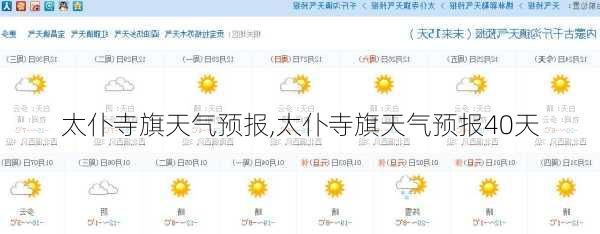 太仆寺旗天气预报,太仆寺旗天气预报40天