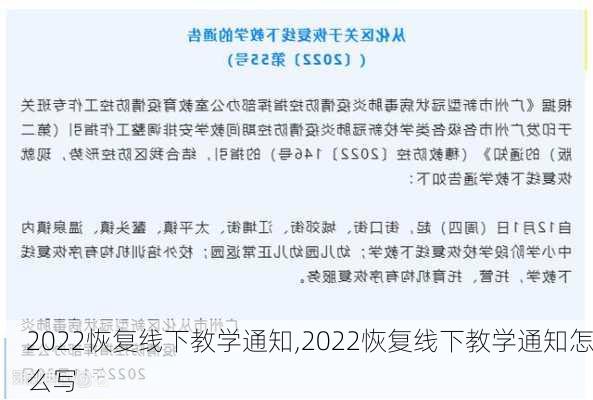 2022恢复线下教学通知,2022恢复线下教学通知怎么写