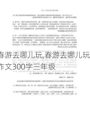 春游去哪儿玩,春游去哪儿玩作文300字三年级