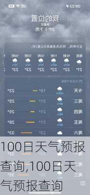 100日天气预报查询,100日天气预报查询