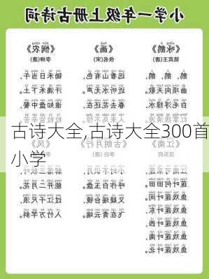 古诗大全,古诗大全300首小学