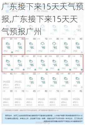 广东接下来15天天气预报,广东接下来15天天气预报广州