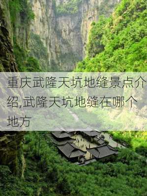 重庆武隆天坑地缝景点介绍,武隆天坑地缝在哪个地方