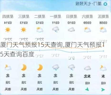 厦门天气预报15天查询,厦门天气预报15天查询百度