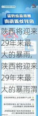 陕西将迎来29年来最大的暴雨,陕西将迎来29年来最大的暴雨渭