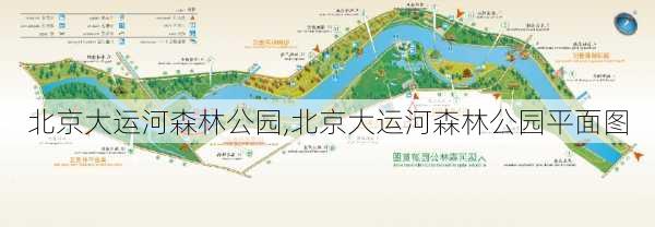 北京大运河森林公园,北京大运河森林公园平面图