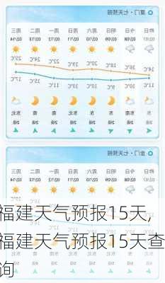 福建天气预报15天,福建天气预报15天查询