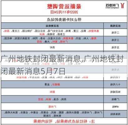 广州地铁封闭最新消息,广州地铁封闭最新消息5月7日