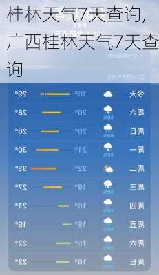 桂林天气7天查询,广西桂林天气7天查询